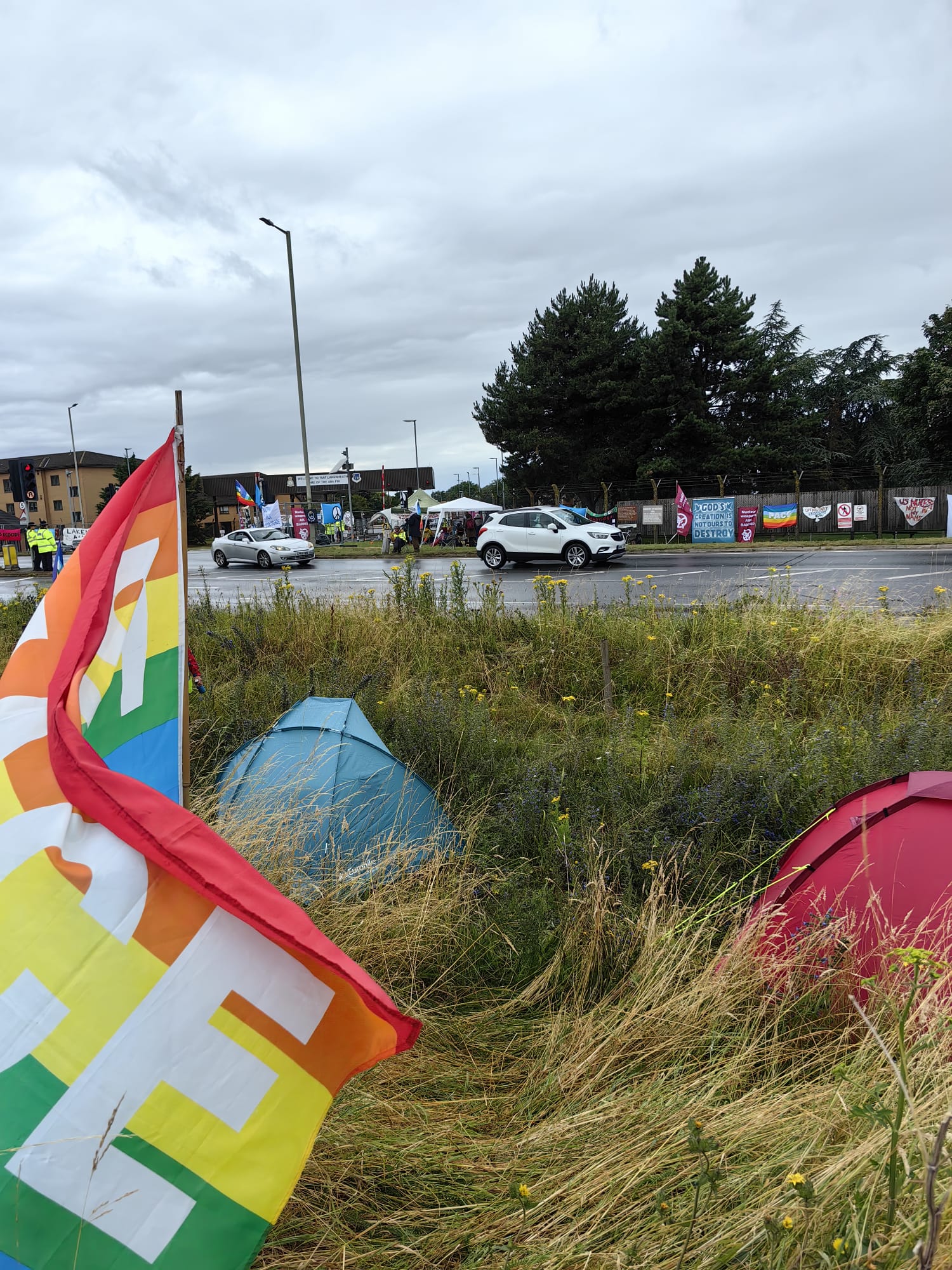 Peace camp and Vigil at RAF Lakenheath Suffolk