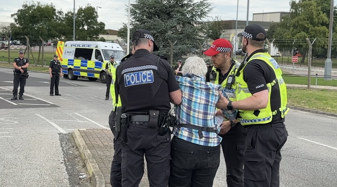 Two women arrested attempting to hand in letter to USAF Lakenheath Saturday 20th July 2024 